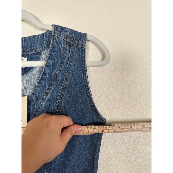 NWT Universal Thread Denim Button Front Midi Dress Sleeveless Size 0 Retro Midi - Picture 4 of 11